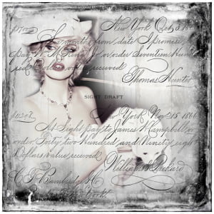 een vrouw met een hoed op haar hoofd