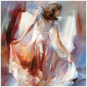 een schilderij van een vrouw in een jurk