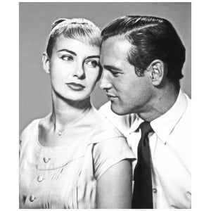 een zwart-witfoto van een man en een vrouw