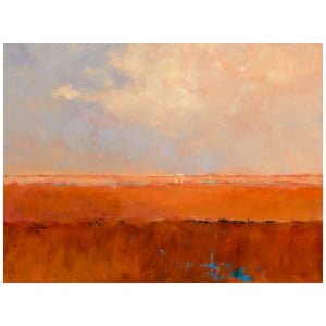 een abstract schilderij van bruine en oranje kleuren