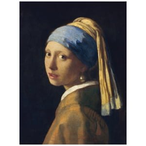 een schilderij van een meisje met een pareloor