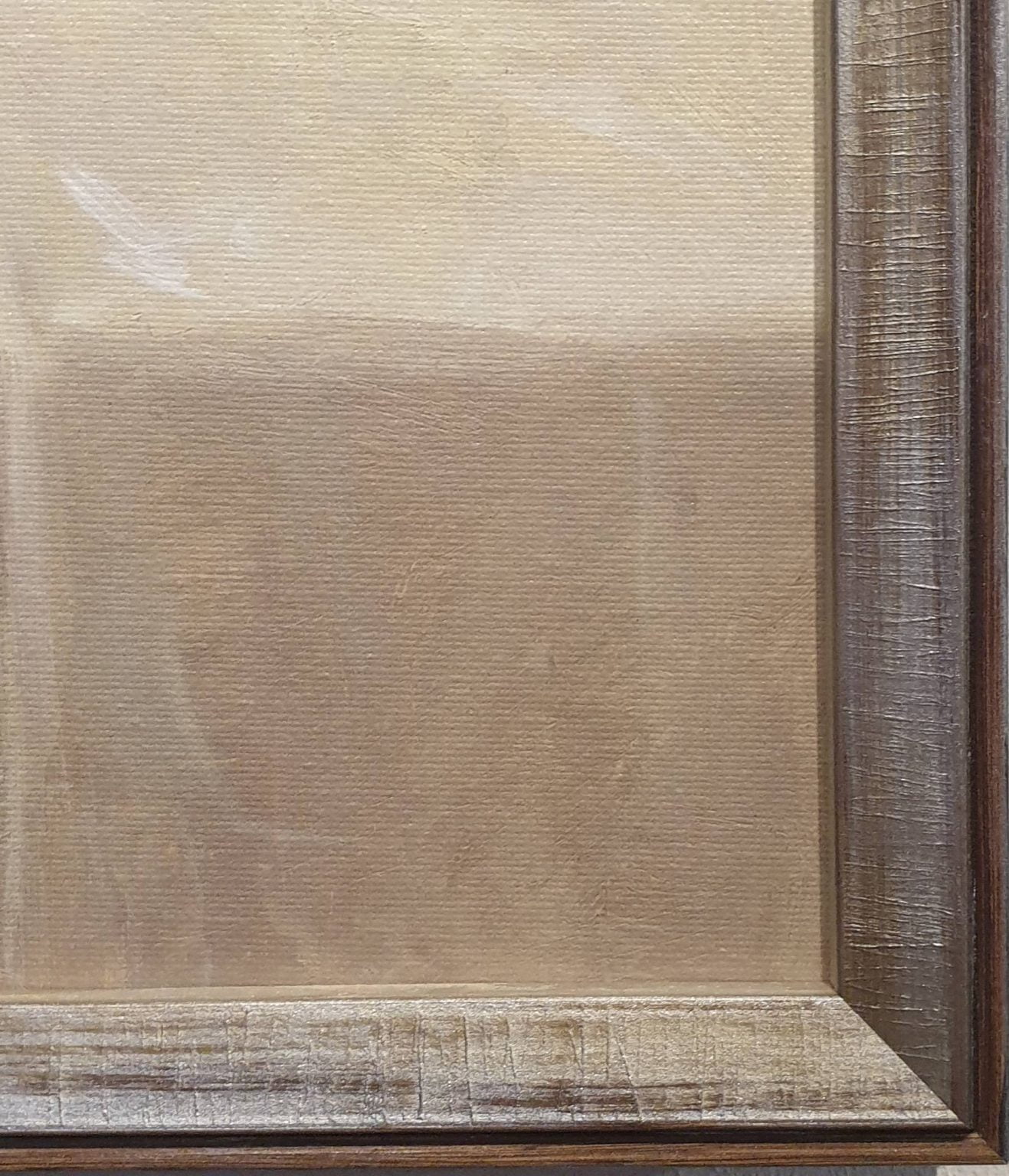 een schilderij van een kat zittend op een richel