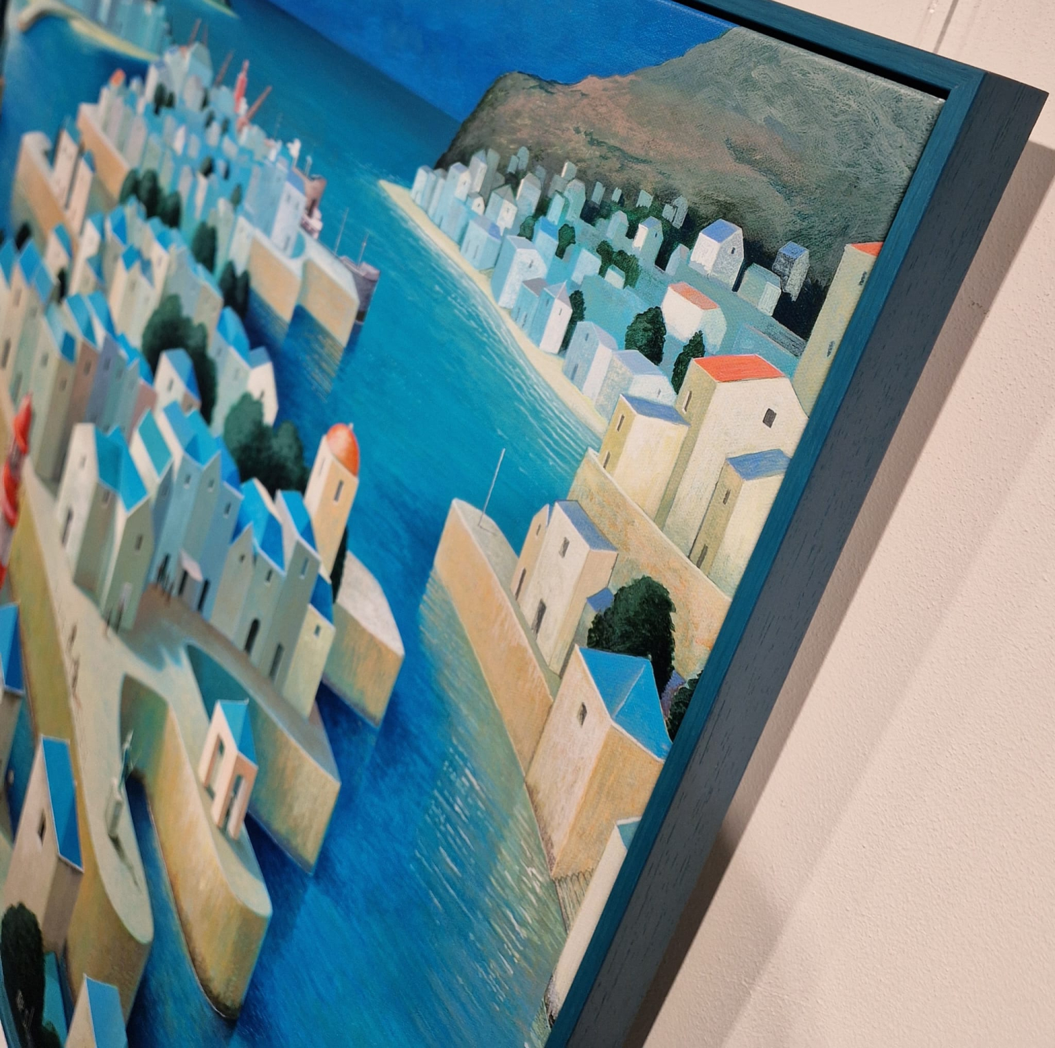 Michiel Schrijver, Een goede boodschap, blauwe alu lijst, detail L
