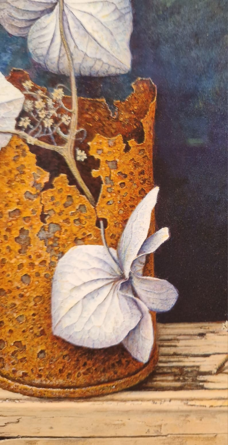 Aad Hofman, Blikje met hortensia's, detail G