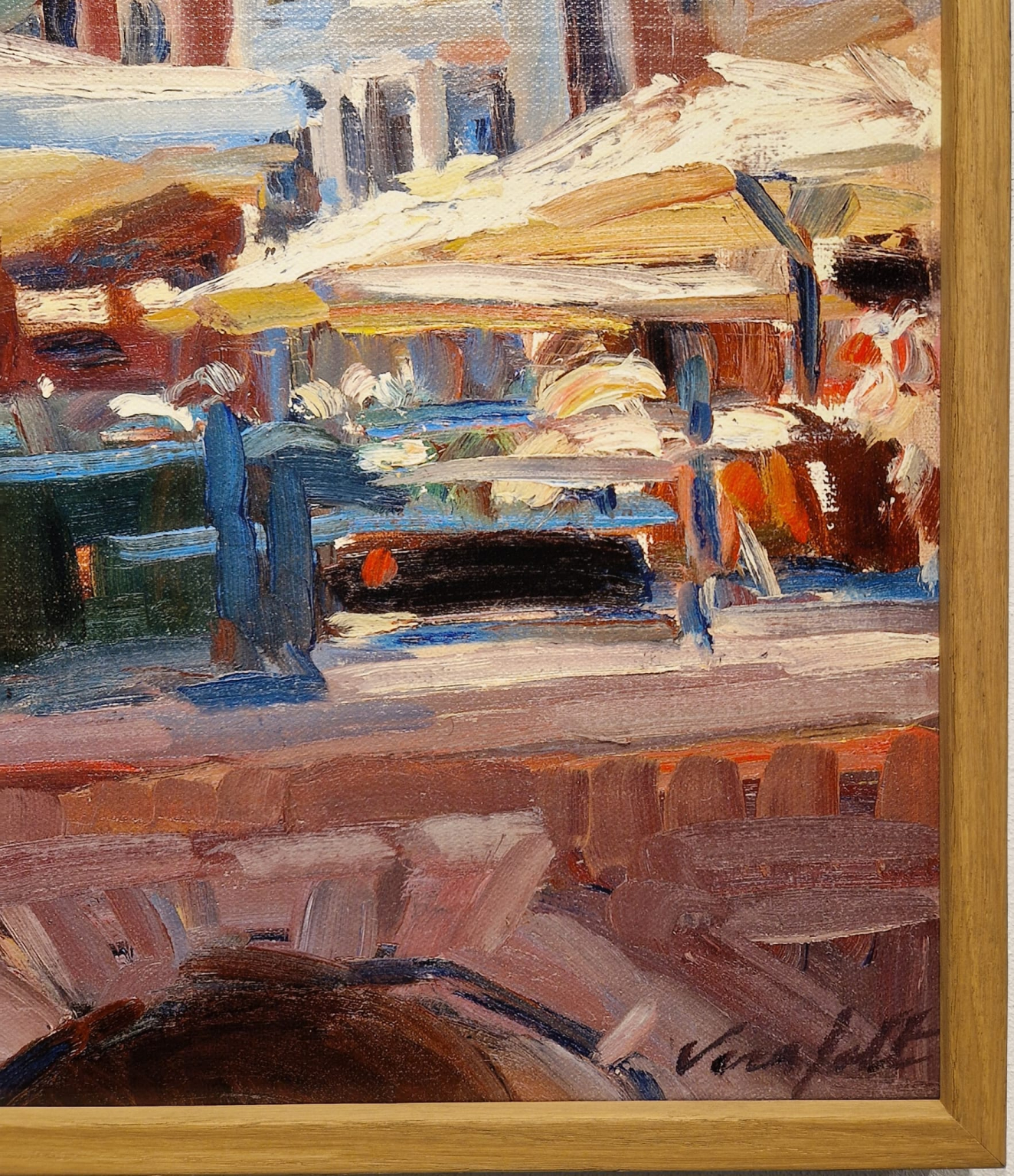 Hans Versfelt, Terras op de brug, detail LH