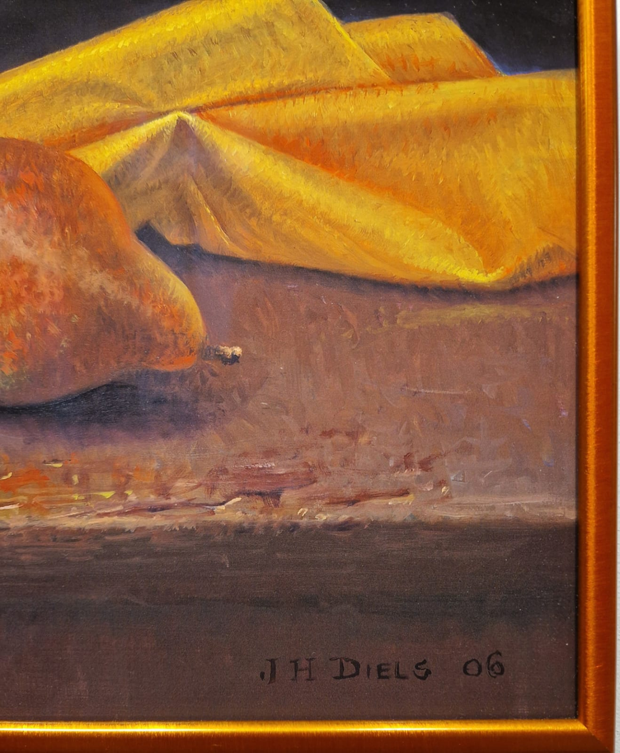 Jef Diels, Peren gestileerd op tafel, detail LH