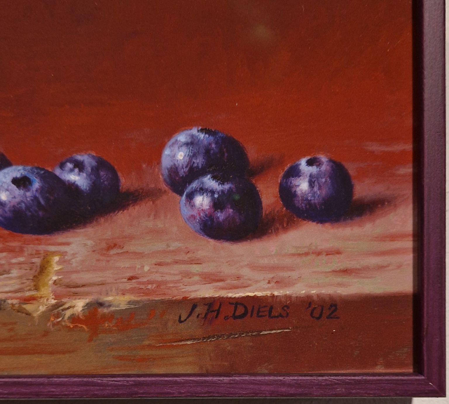 Jef Diels, blauwe bes, detail LH