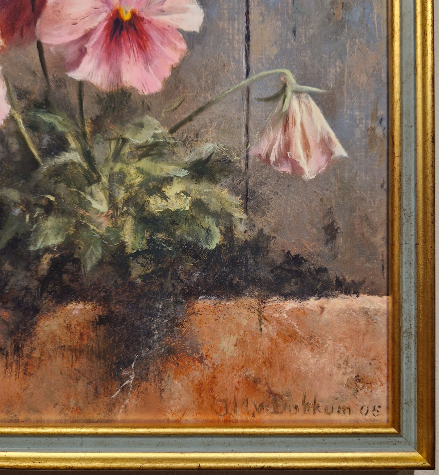 Marius van Dokkum, Viooltjes, detail LH