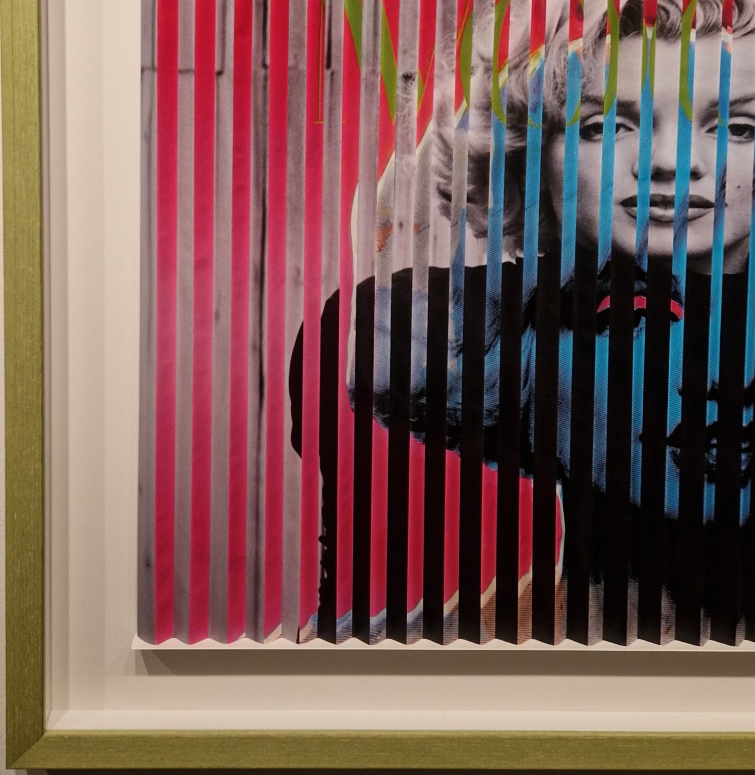 Marilyn Monroe, in beweging, detail Vzijde