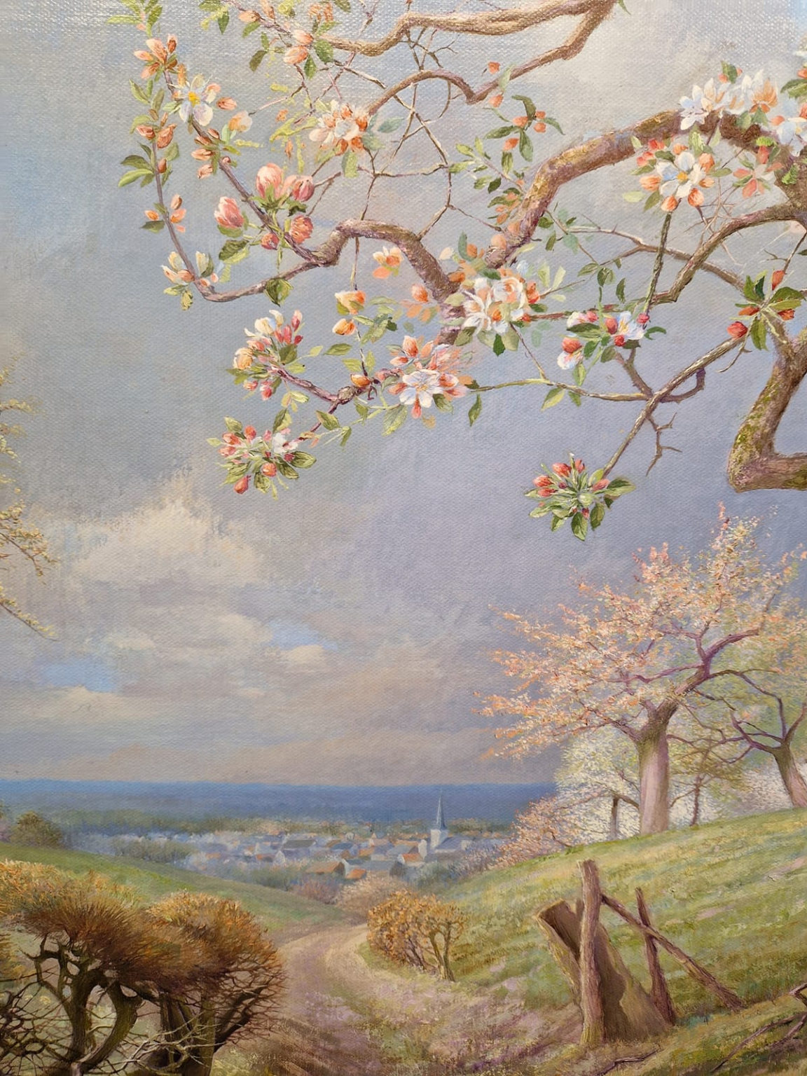 Patrick Creyghton, Bloeiende appelbomen met Maasvallei, detail G