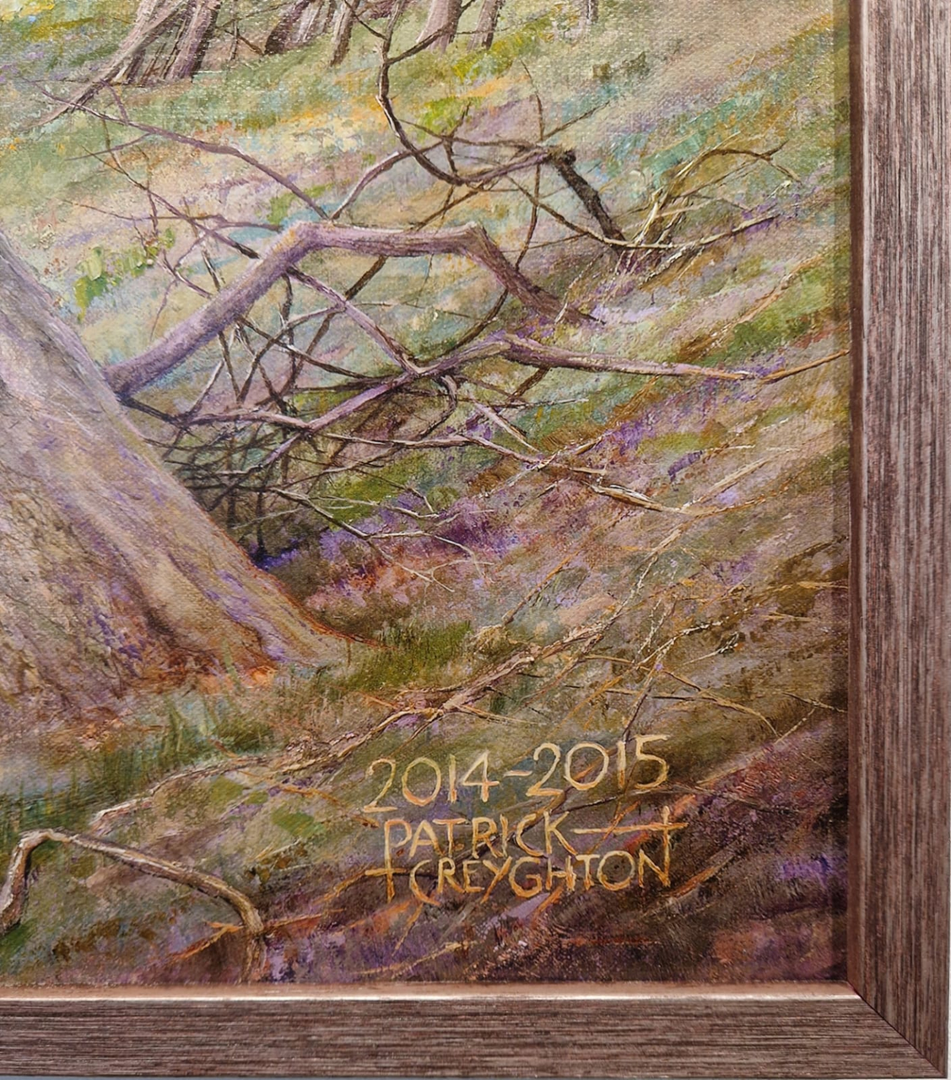 Patrick Creyghton, Bloeiende appelbomen met Maasvallei, detail LH